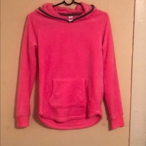 Pull over fuzzy bright pink sweater
